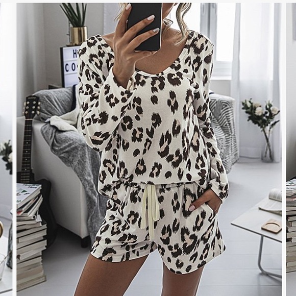 Other - Leopard Print Lounge Set